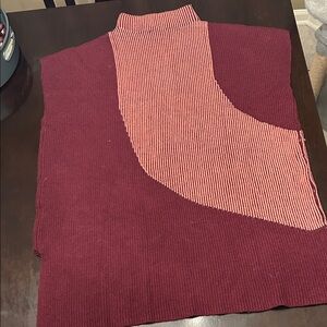 Women's Burgundy and Pink Sweater